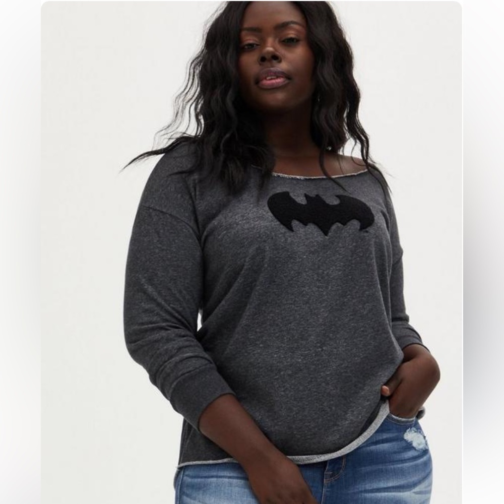 Women's Gray Batman Sweater